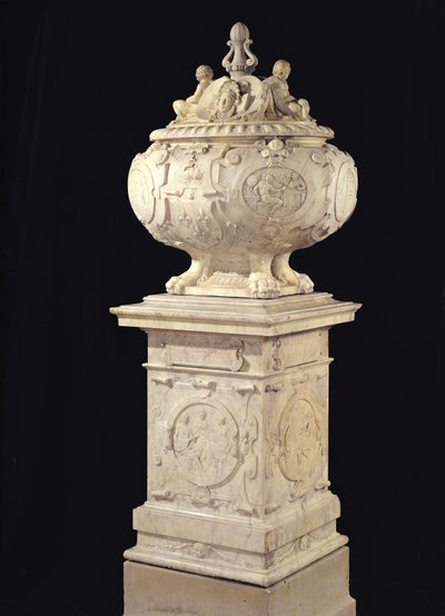 Funeraire urn met het hart van François I (1494-1547) 1556 door Pierre Bontemps